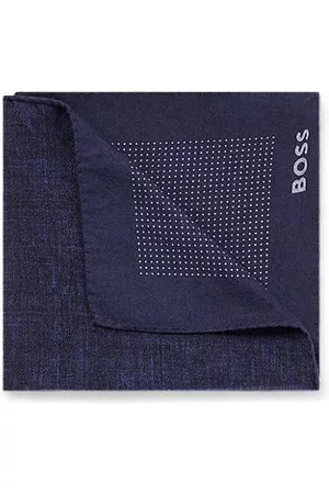 HUGO BOSS Hombre Bufandas y Pañuelos - Pañuelo de bolsillo estampado de algodón y lana