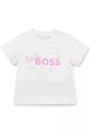 HUGO BOSS Bebé Camisetas - Camiseta para bebé de algodón elástico con logo estampado