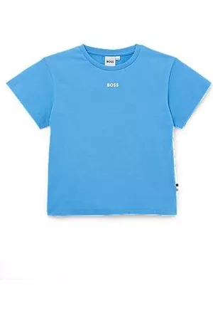HUGO BOSS Niños Camisetas - Camiseta para niños en punto de algodón con logo estampado