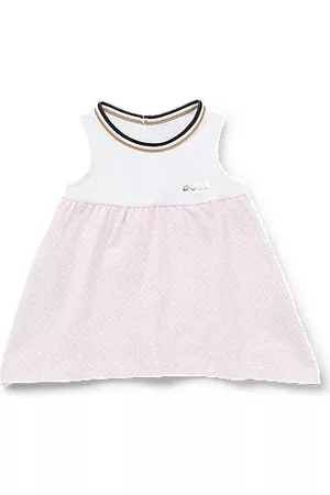 HUGO BOSS Niñas Faldas - Vestido para bebé en algodón elástico con estampado de monogramas en la falda