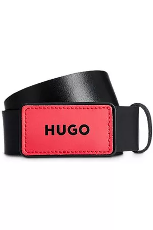 HUGO BOSS Hombre Cinturones - Cinturón de piel con parches intercambiables en la hebilla