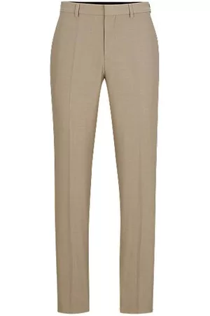 HUGO BOSS Hombre Pantalones Cortos y Bermudas - Pantalones regular fit de paño elástico con microestampado