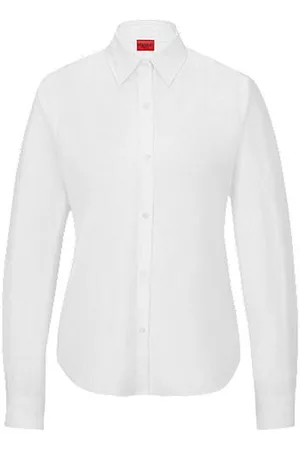 HUGO BOSS Mujer Blusas - Blusa slim fit de algodón con elástico