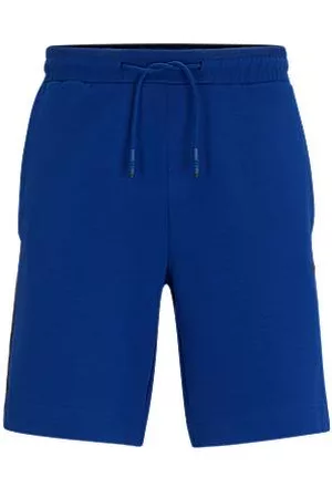 HUGO BOSS Hombre Pantalones Cortos y Bermudas - Shorts de mezcla de algodón elástico con ribetes de cinta