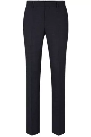 HUGO BOSS Hombre Pantalones Cortos y Bermudas - Pantalones regular fit de paño elástico con microestampado