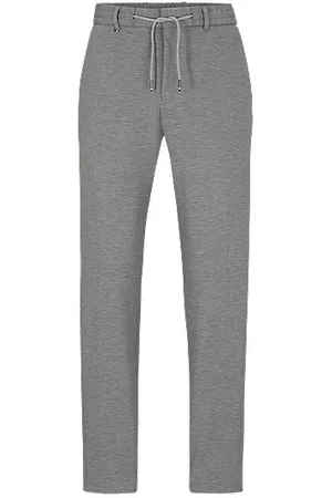 HUGO BOSS Hombre Casuales - Pantalones slim fit en punto interlock jaspeado