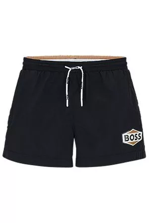 HUGO BOSS Hombre Shorts de baño y Bañadores - Bañador tipo shorts en tejido de secado rápido con detalles de logo