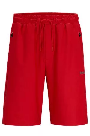 HUGO BOSS Hombre Pantalones Cortos y Bermudas - Shorts regular fit con motivo reflectante decorativo