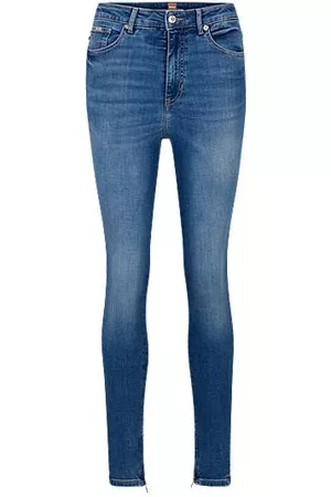 HUGO BOSS Mujer Vaqueros - Vaqueros de talle alto en tejido denim superelástico