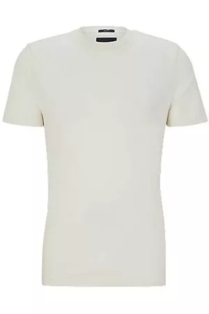 HUGO BOSS Hombre Camisetas - Camiseta de punto de algodón con logo estampado
