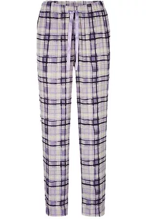 HUGO BOSS Mujer De cuadros - Pantalones de pijama de raso con diseño a cuadros