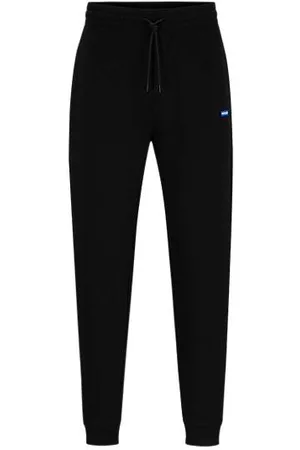 Pantalones de chándal negros con estampado de logotipo, PUMA, Hombre
