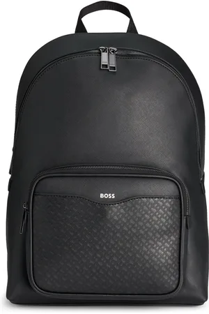 HUGO BOSS Mochila con estampado de monogramas en el bolsillo