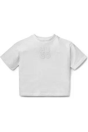 HUGO BOSS Camiseta loose fit para niños en algodón con logo apilado