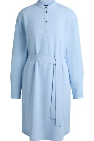 HUGO BOSS Vestido con cinturón y tapeta de botones automáticos