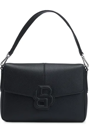 HUGO BOSS Bolso de piel sintética granulada con monograma Double B