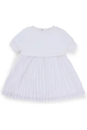 HUGO BOSS Vestido para bebé con top de punto y falda plisada