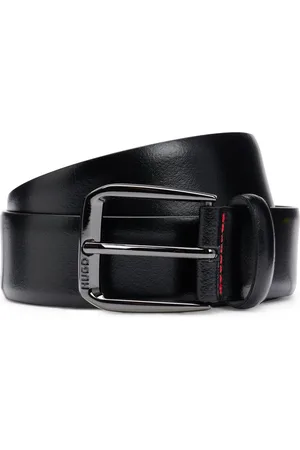 HUGO BOSS Cinturón de piel italiana con hebilla de la marca