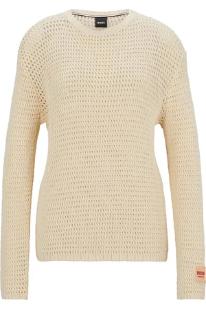 HUGO BOSS Jersey de algodón de equitación con parche de logo de silicona