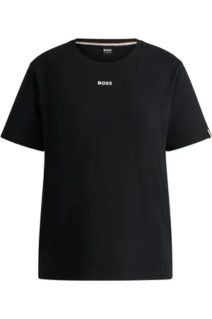 HUGO BOSS Camiseta de pijama en punto de algodón elástico con logo estampado