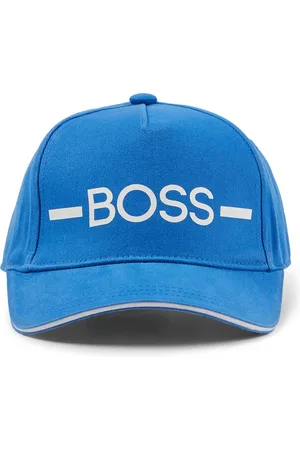 HUGO BOSS Gorra para niños en sarga de algodón con raya y logo