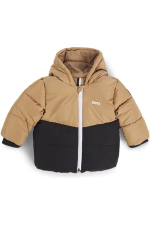 HUGO BOSS Chaqueta acolchada con capucha para niños en diseño de bloques de color