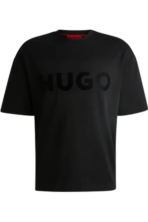 HUGO BOSS Camiseta oversize fit de algodón con logo reflectante decorativo