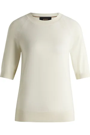 HUGO BOSS Jersey relaxed fit de lana, seda y cashmere