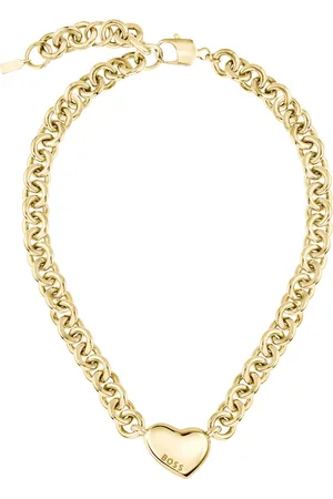 HUGO BOSS Collar dorado con colgante de corazón
