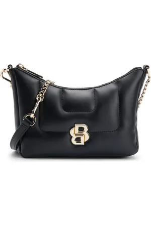 HUGO BOSS Bolso hobo guateado con monograma Double B
