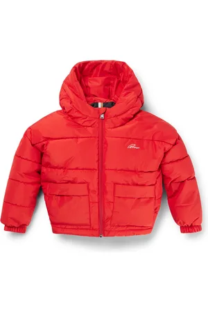HUGO BOSS Cazadora con capucha para niños con logos grabados y estampados