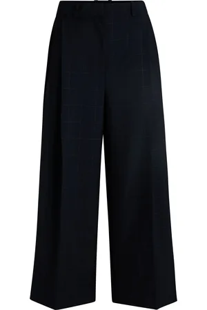 HUGO BOSS Pantalones a cuadros en lana italiana, mohair y seda Tussah