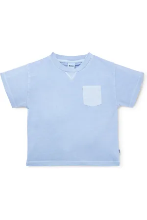 HUGO BOSS Camiseta para niños en algodón de efecto desteñido con logo bordado