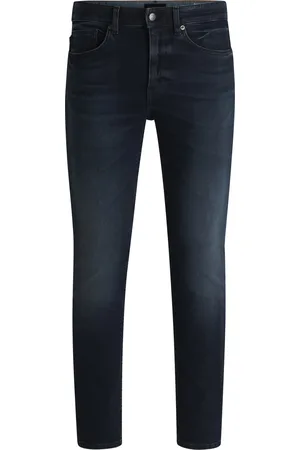 HUGO BOSS Vaqueros Delaware slim fit en denim negro azulado flameado