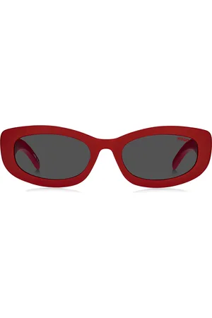 HUGO BOSS Gafas de sol rojas con patillas de la marca