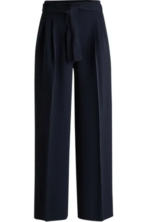 HUGO BOSS Pantalones relaxed fit en crepé japonés resistente a las arrugas
