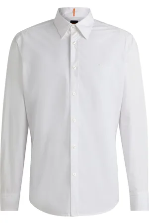 HUGO BOSS Camisa regular fit en popelín de algodón