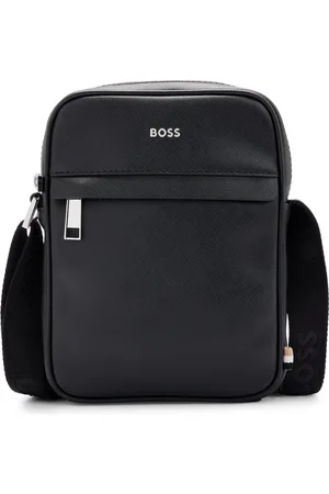 HUGO BOSS Bolso mensajero con raya de la marca y detalle de logo