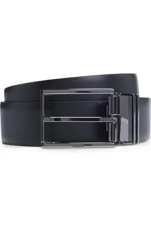 HUGO BOSS Cinturón reversible de piel italiana con hebillas intercambiables