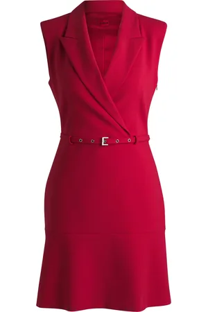 HUGO BOSS Vestido de sastrería con cinturón de hebilla