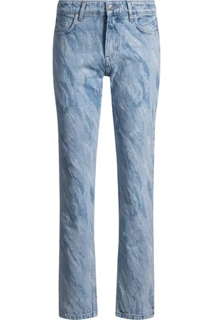 HUGO BOSS Vaqueros slim fit en denim azul con estampado a láser