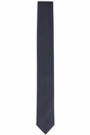 HUGO BOSS Corbata de mezcla de seda con microlunares de jacquard