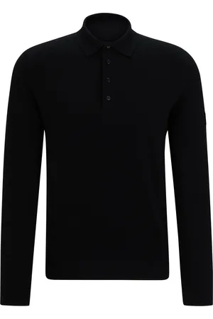 HUGO BOSS Polo de punto para equitación en mezcla de cashmere y algodón
