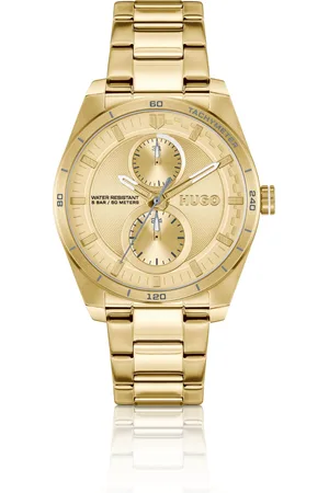 HUGO BOSS Reloj dorado con detalles inspirados en las carreras