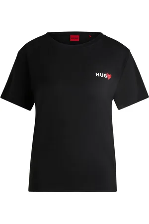 HUGO BOSS Camiseta de pijama de mezcla de modal con logo estampado