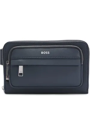 HUGO BOSS Bolso cruzado con estructura y ribetes de la marca