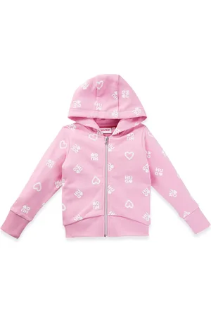 HUGO BOSS Sudadera con capucha para niños de algodón con corazones y logos