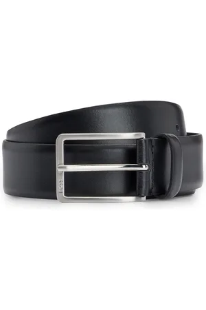 HUGO BOSS Cinturón de piel italiana con hebilla con logo
