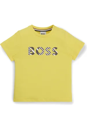 HUGO BOSS Camiseta para niños en punto de algodón con logo grabado