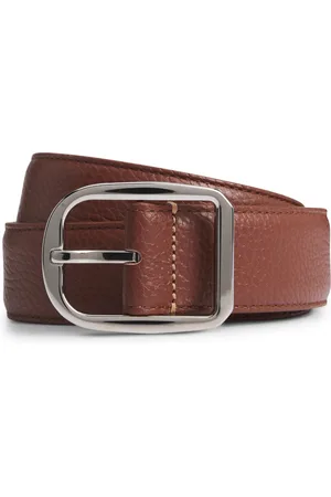 HUGO BOSS Cinturón de piel italiana con hebilla redonda